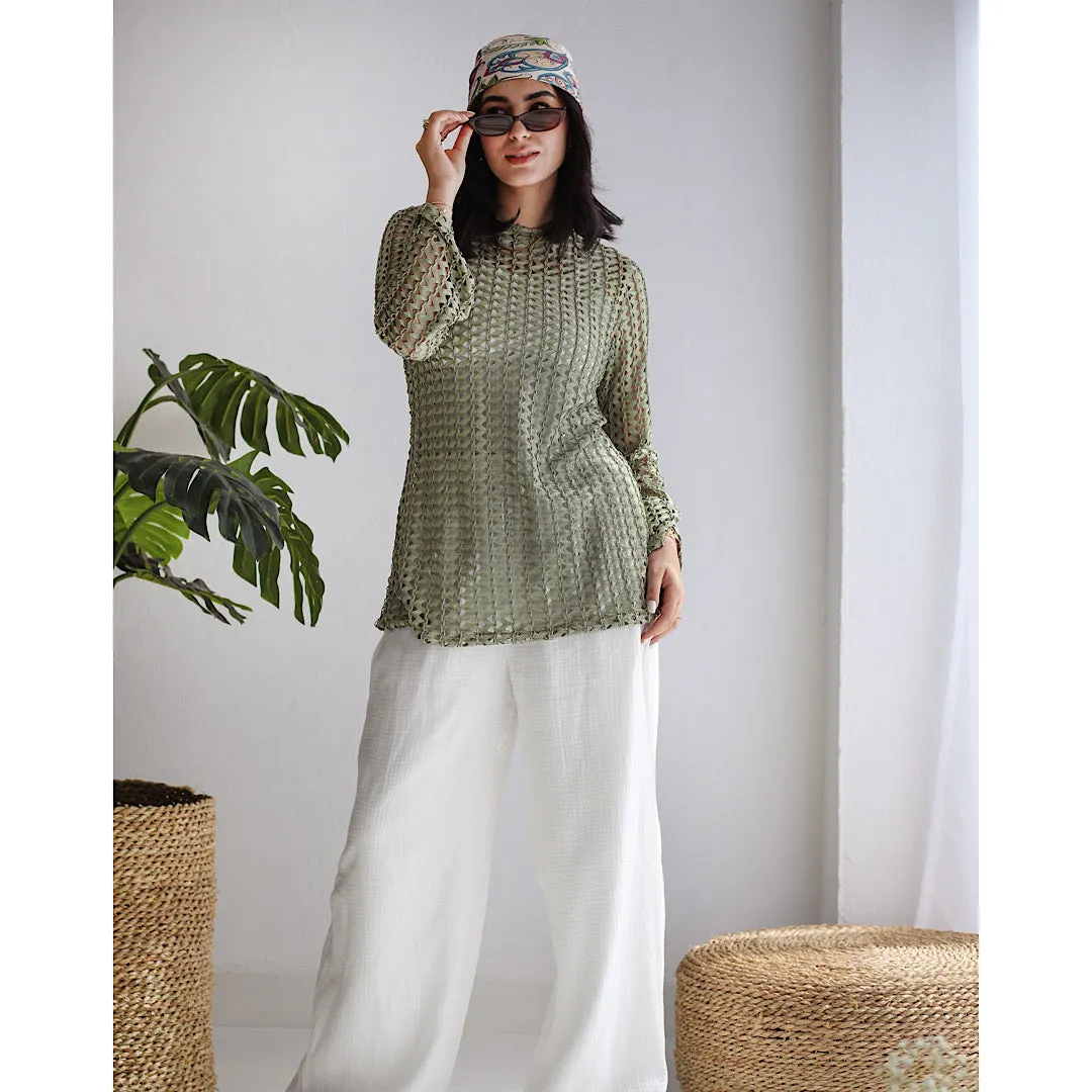 Knitted olive top